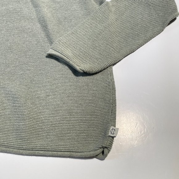 2nd Chapter Pale Green Long Sleeve Sweater Top Ribbed Knit Size Large - Picture 3 of 8